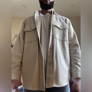 Cream Pocket Over-shirt